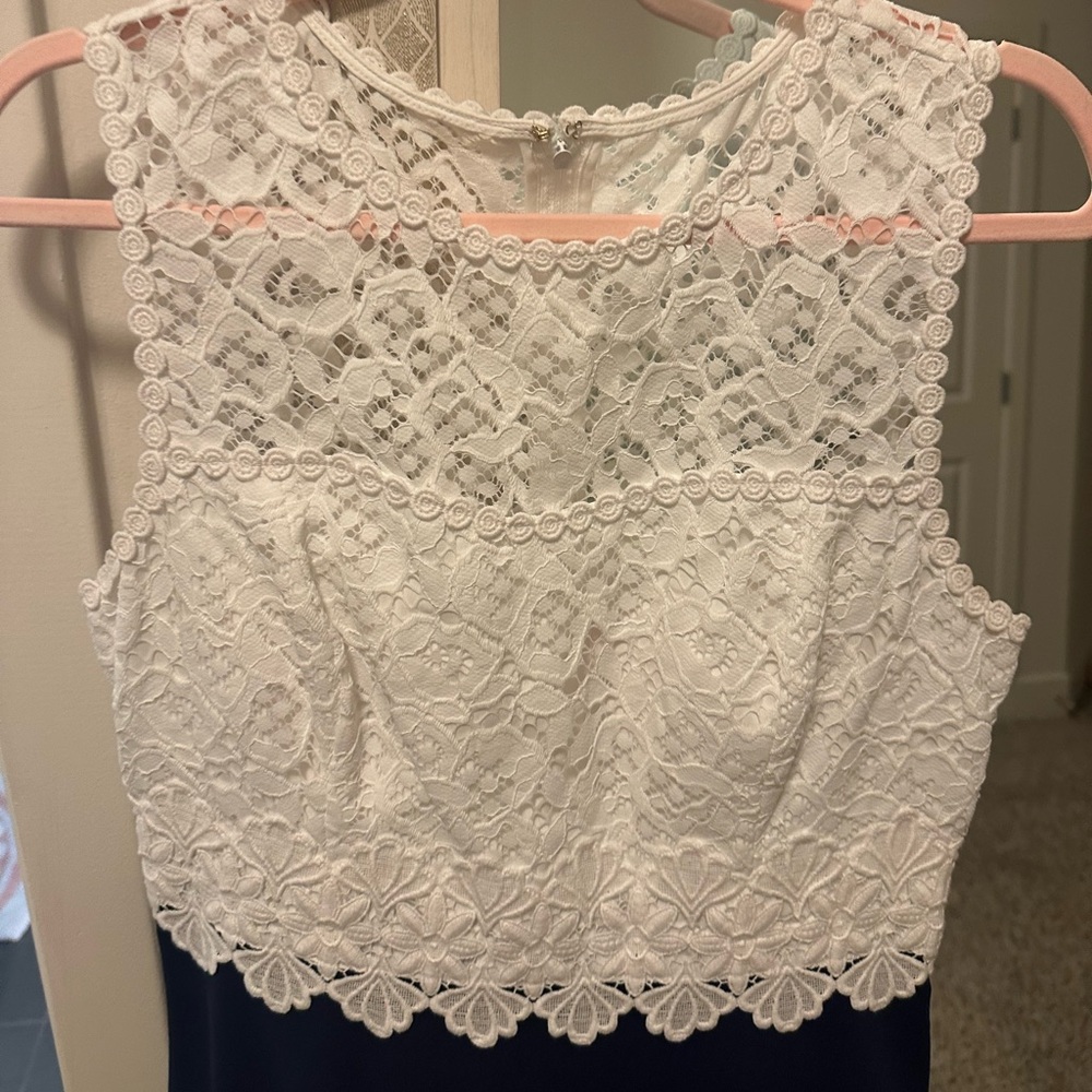 1xwearLilly Pulitzer Carolyn Dress True Navy (worn once) - Picture 5 of 6